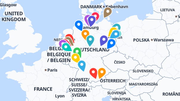 Map of company locations