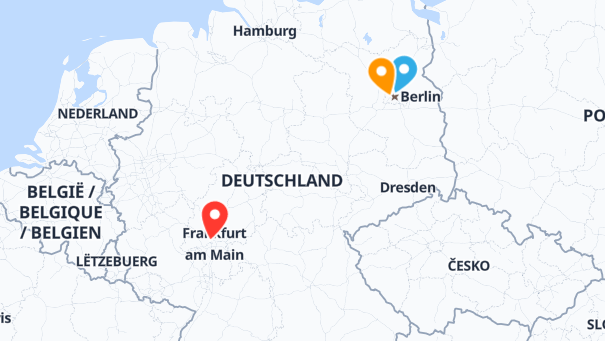 Map of company locations