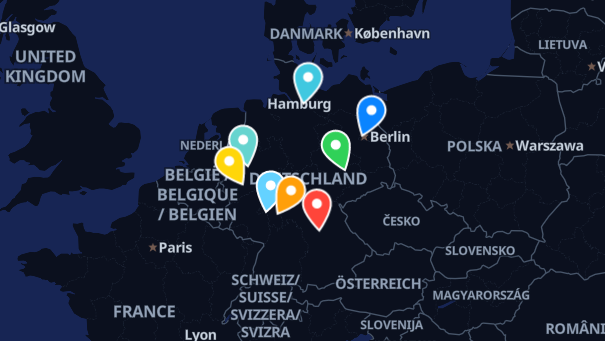 Map of company locations