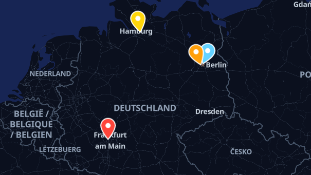 Map of company locations