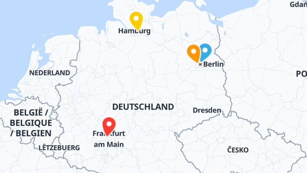 Map of company locations