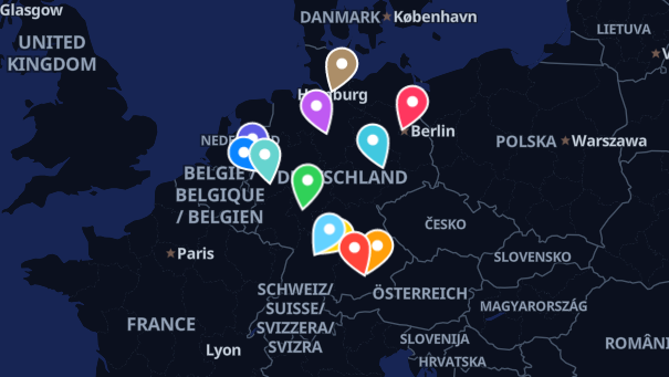 Map of company locations