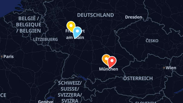 Map of company locations