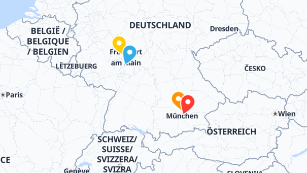 Map of company locations