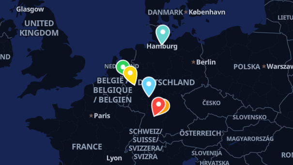 Map of company locations