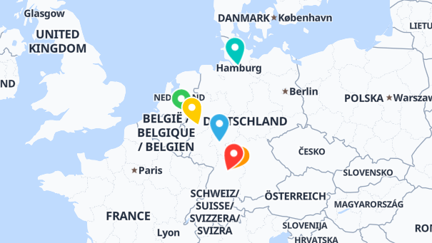 Map of company locations