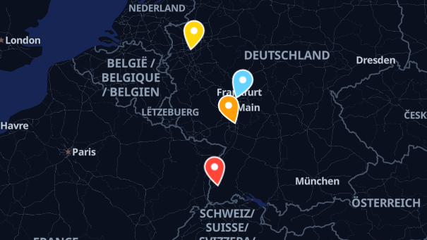 Map of company locations