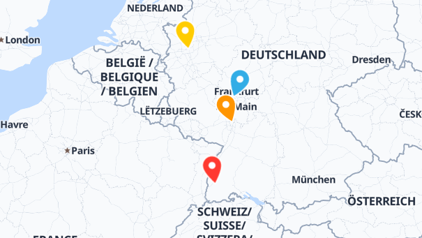 Map of company locations