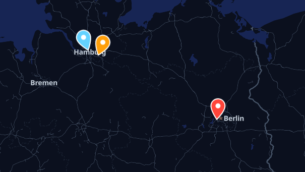 Map of company locations