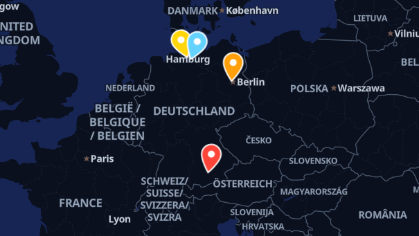 Map of company locations