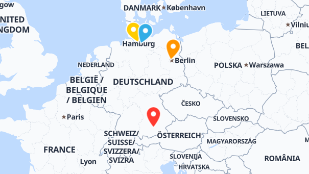 Map of company locations