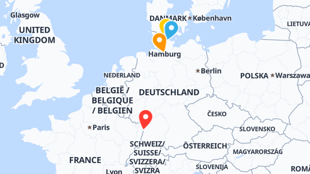 Map of company locations