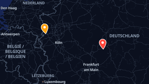 Map of company locations