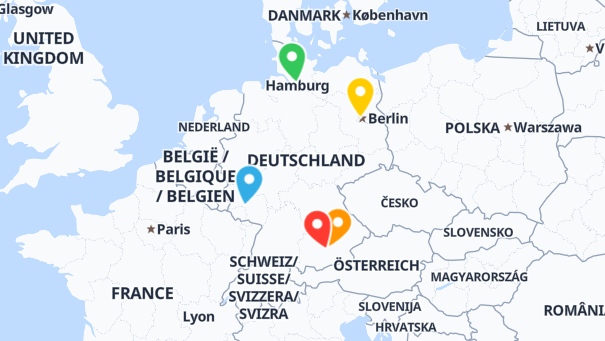 Map of company locations