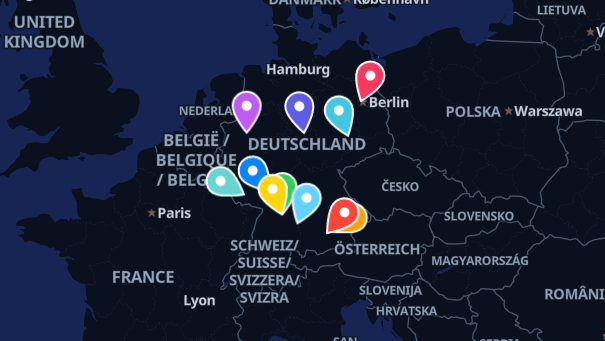 Map of company locations