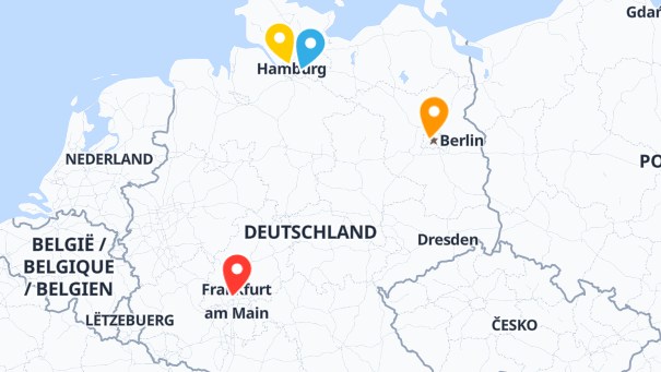 Map of company locations
