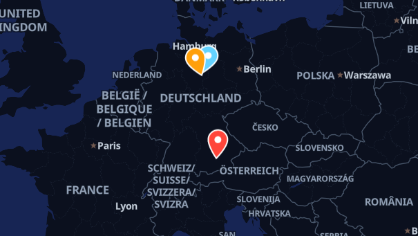 Map of company locations