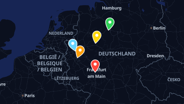 Map of company locations