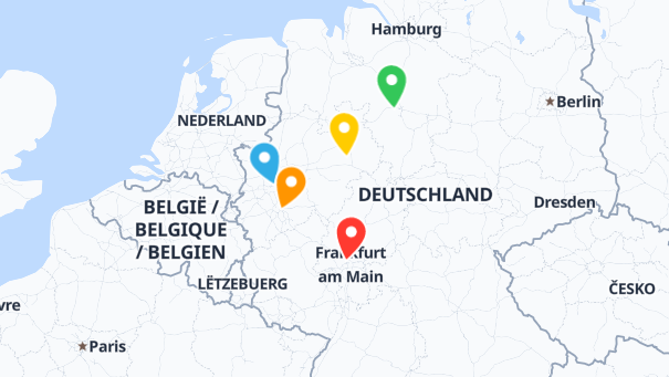 Map of company locations