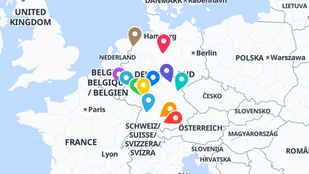 Map of company locations