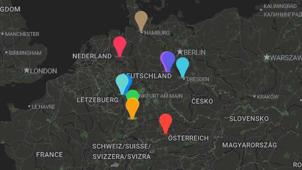 Map of company locations