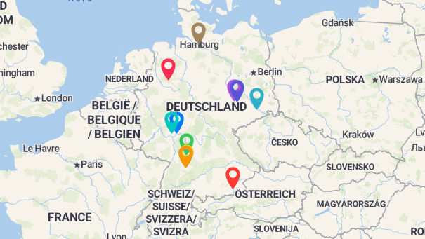 Map of company locations