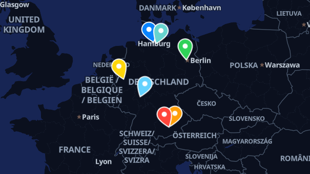 Map of company locations