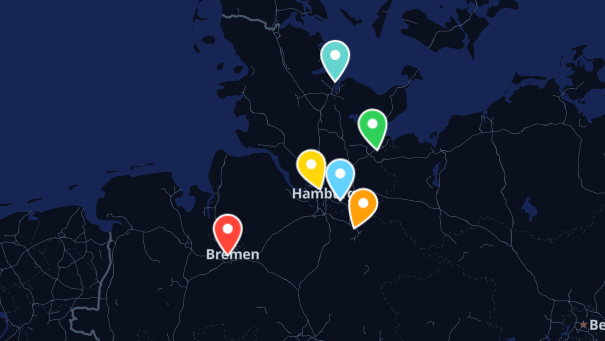 Map of company locations