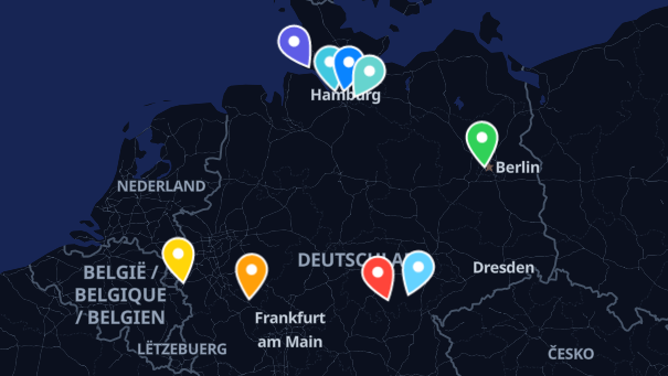 Map of company locations