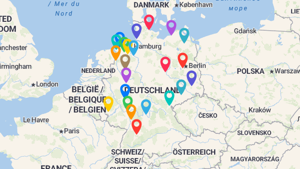 Map of company locations