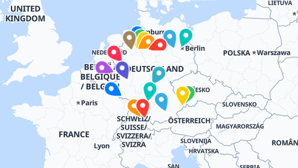Map of company locations