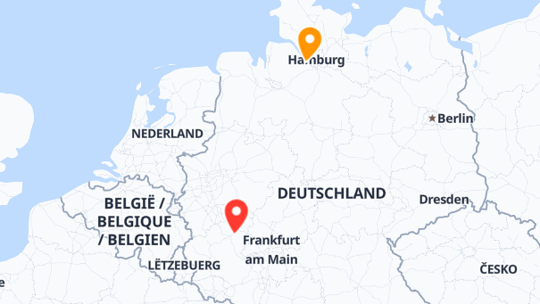 Map of company locations