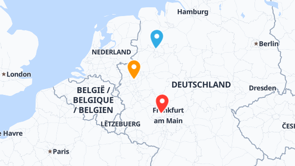 Map of company locations