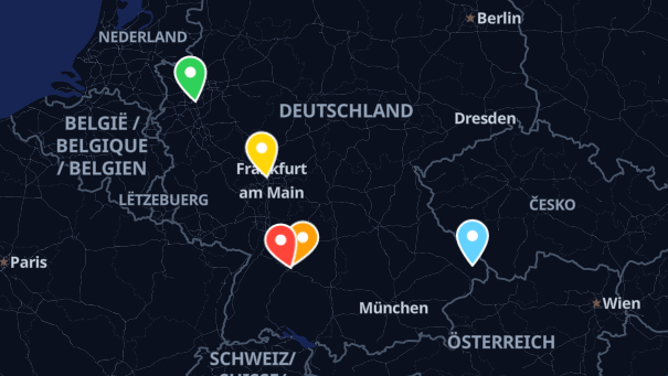 Map of company locations
