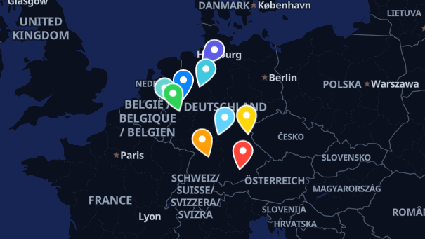 Map of company locations