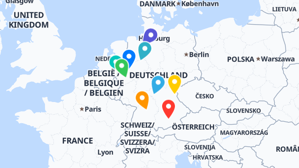 Map of company locations