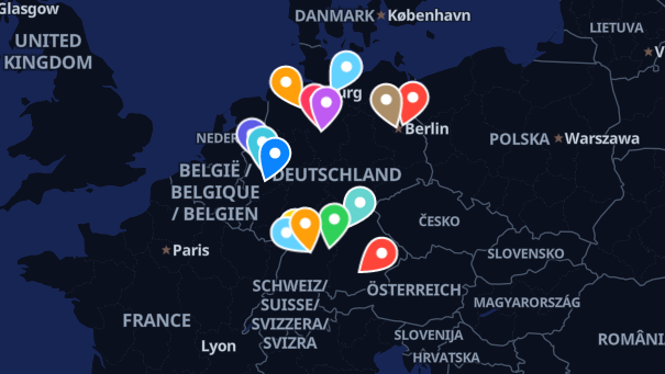 Map of company locations