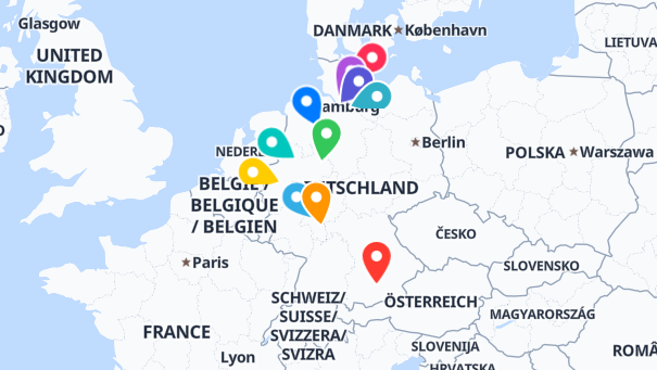 Map of company locations