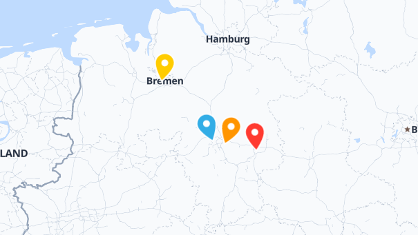 Map of company locations