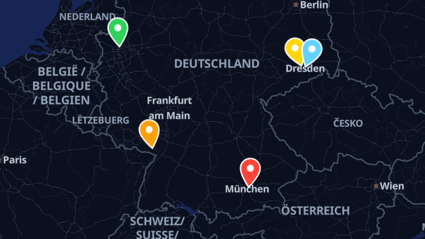 Map of company locations