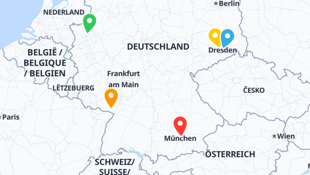 Map of company locations