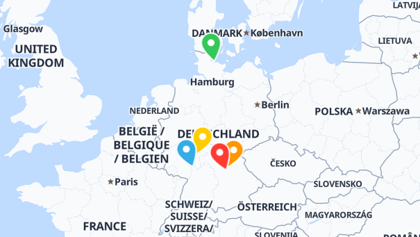 Map of company locations