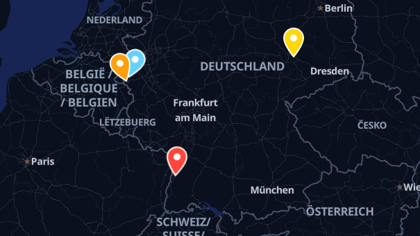 Map of company locations