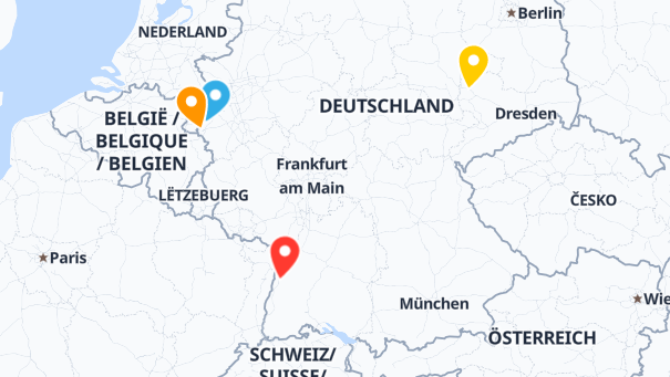 Map of company locations