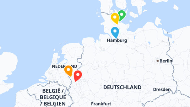 Map of company locations