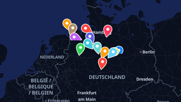 Map of company locations