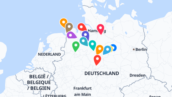 Map of company locations