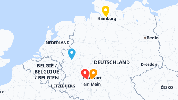 Map of company locations