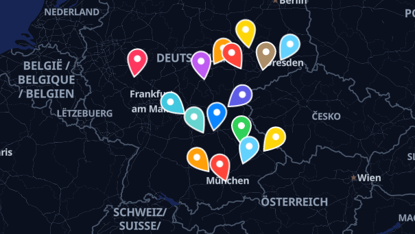 Map of company locations