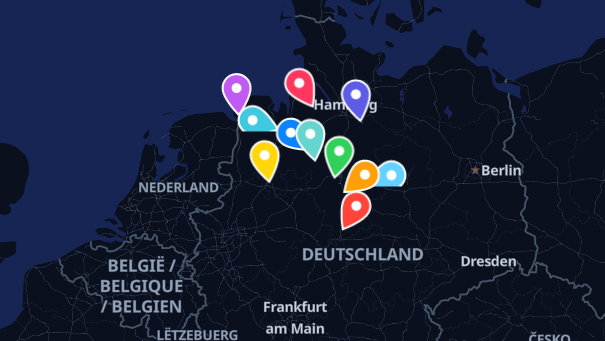 Map of company locations